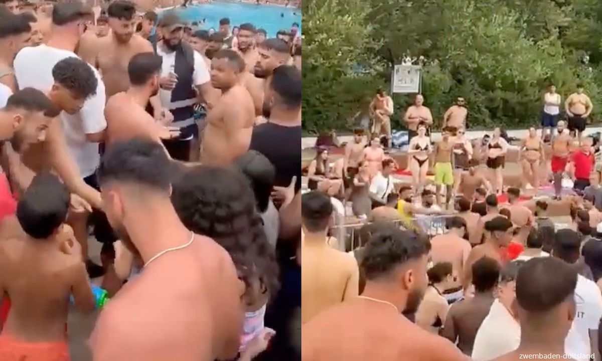 Massale vechtpartij breekt uit in superdruk zwembad