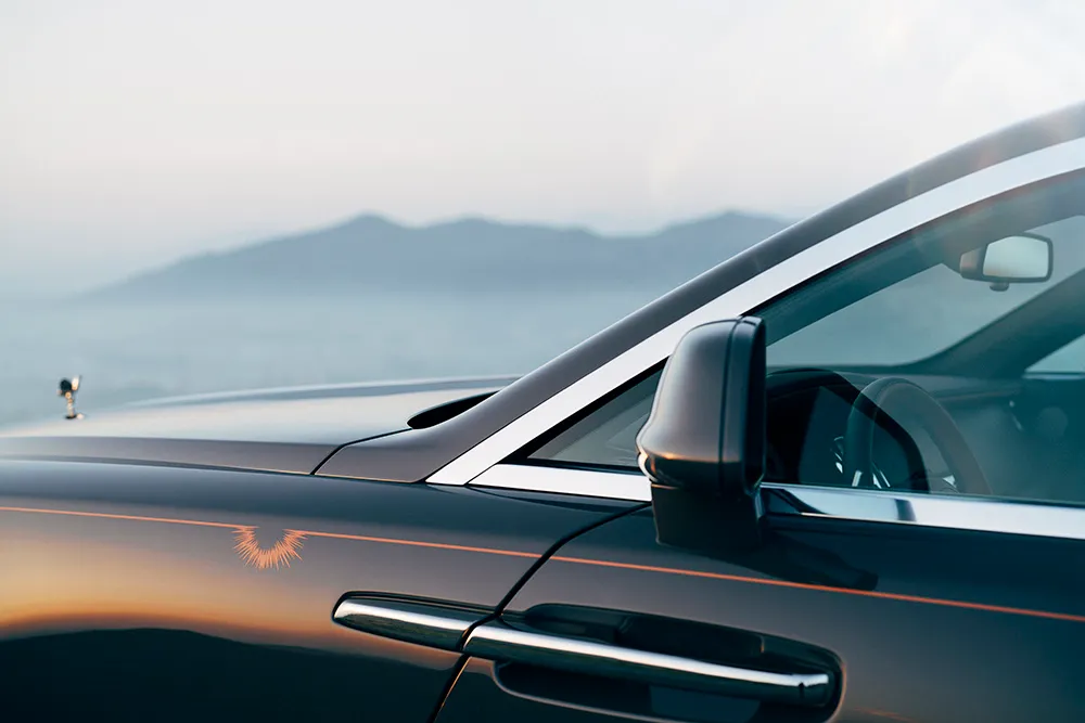 Vallende sterren kijken in de Rolls Royce Wraith Luminary Collection