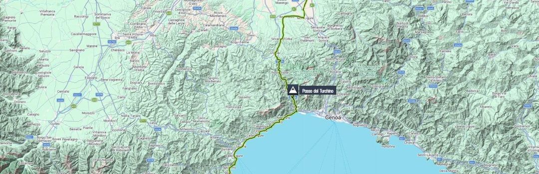 Map of the 2026 Milano-Sanremo