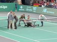 WATCH: Protestors tie themselves to net during Davis Cup match