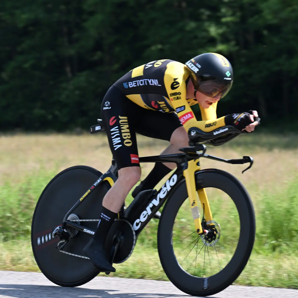 jumbo visma lazer helmet Team - Genesis MIPS - TDF Full Yellow Team Visma | Lease a
