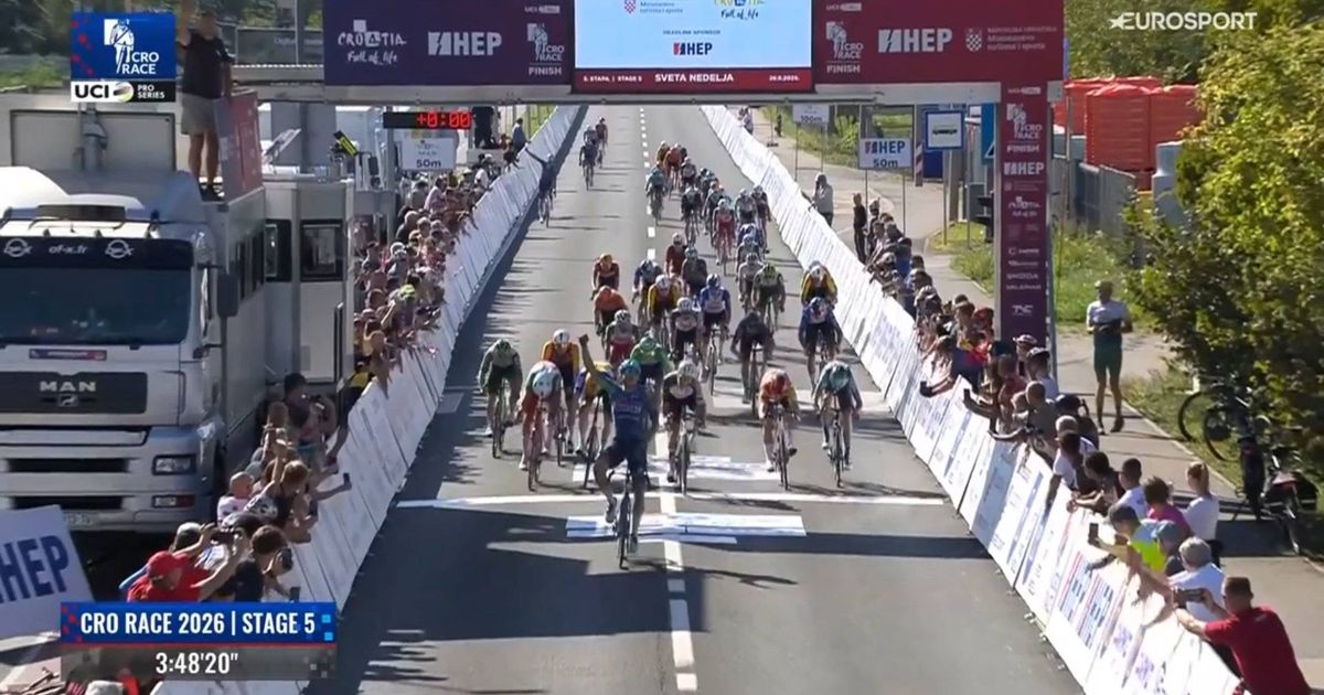 Photo: ciclismoaldia.es Resultados Cro Race 2026 Etapa 5: Paul Magnier gana el esprint final y Svarre confirma un importante triunfo en la general