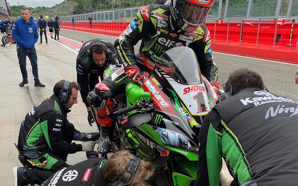 Superbike Imola, Warm Up: Jonathan Rea, sull'umido fa il marziano
