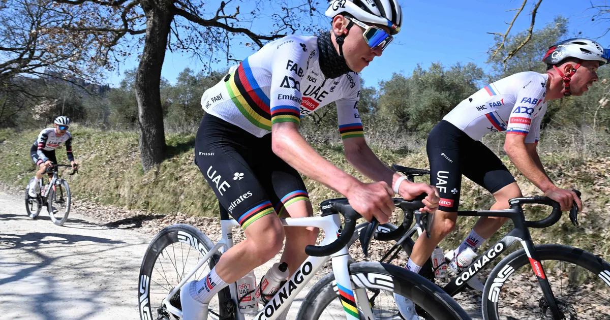 "Only Isaac del Toro could follow, the rest were minutes behind" - Tadej Pogacar reportedly blows everyone away during Strade Bianche recon