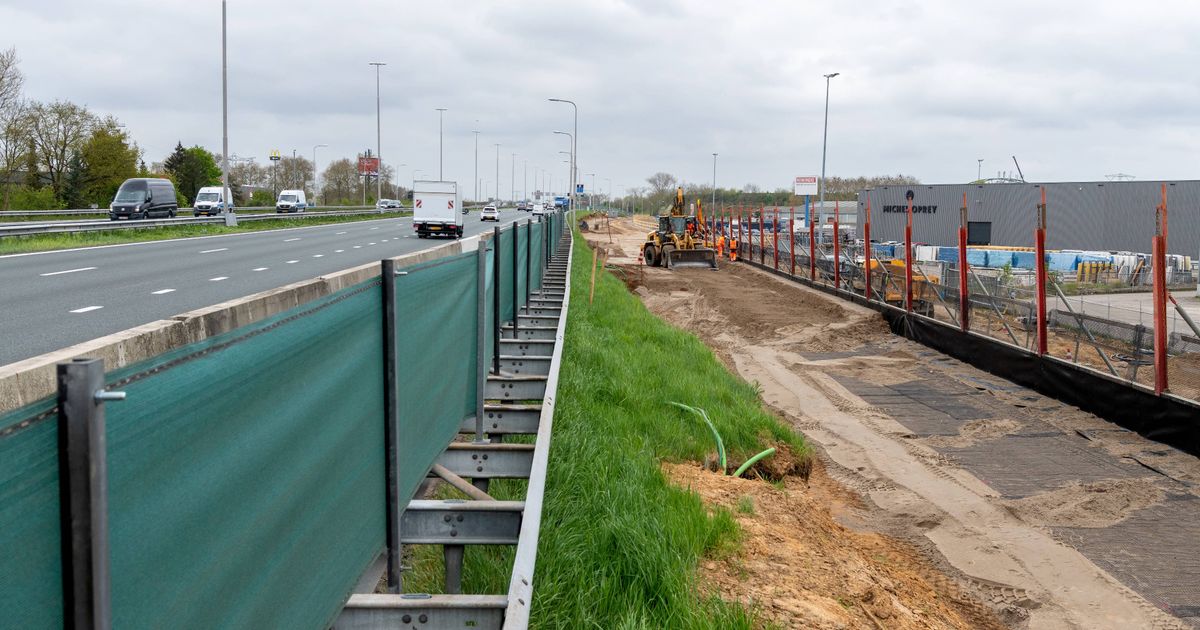 Afsluiting afrit A2 bij Echt richting Maastricht