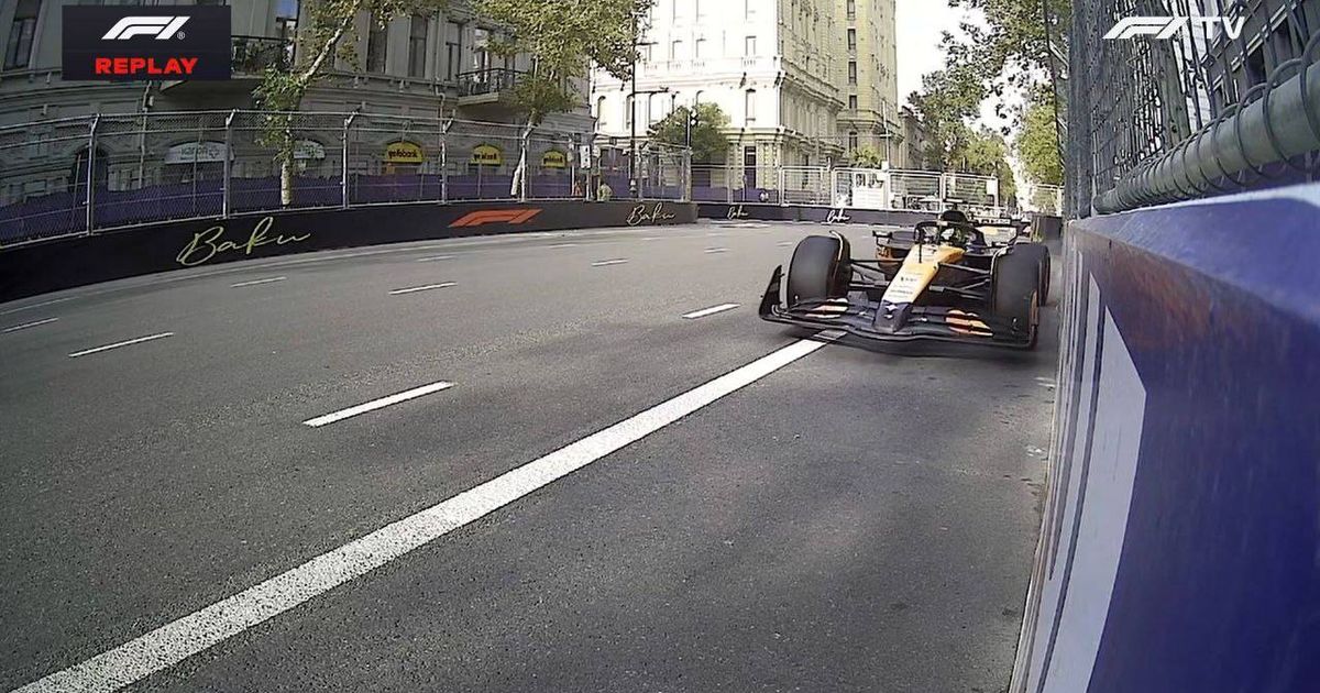 Norris bate no TL2 em Baku e danifica suspensão da McLaren; Piastri também tem toque