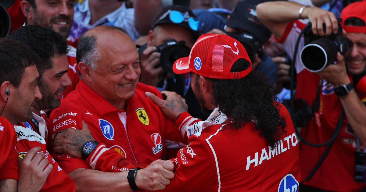 Hamilton credits Vasseur for making Ferrari dream a reality