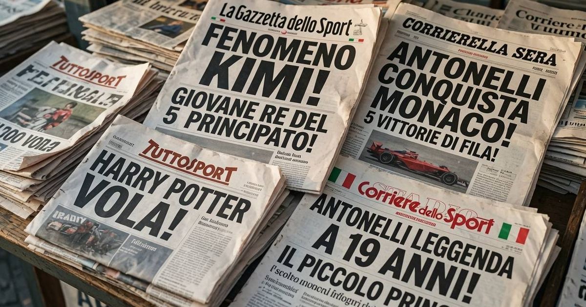 Italian media  crown Kimi "Harry Potter" Antonelli a “Fenomeno” after Monaco masterclass