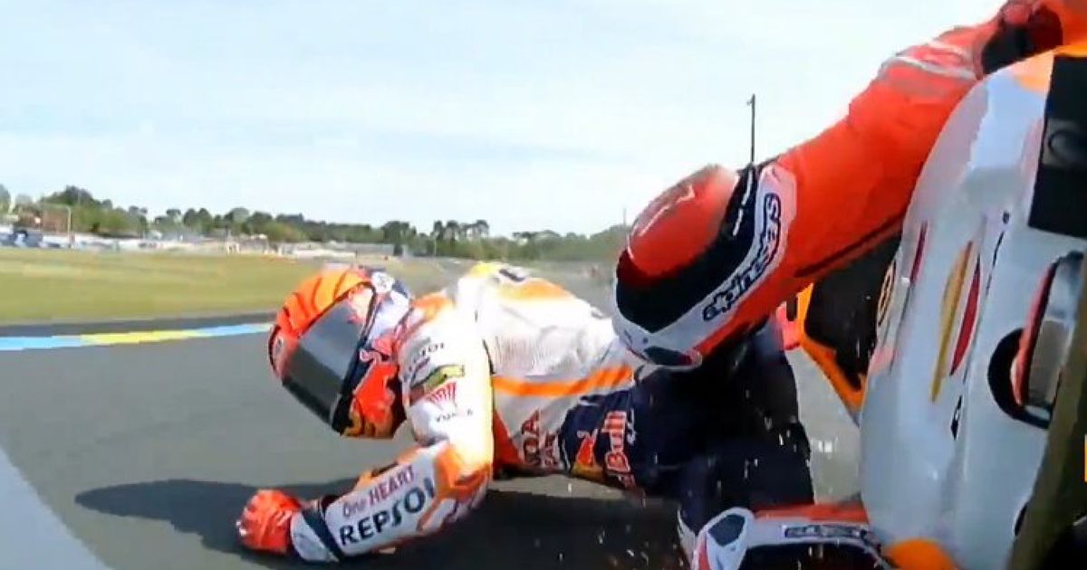 MotoGP Le Mans: Marc Marquez, ritorno con caduta nelle Prove 1