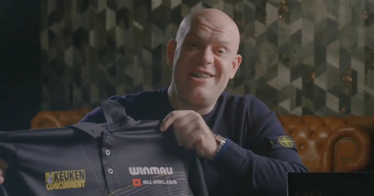 WINMAU Michael Van Gerwen Matchshirt 2024 – Offizielles Dart-Spieler-Shirt In Größe XXXL