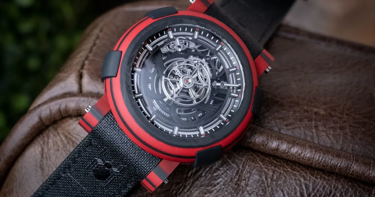 Horloge Pendule Karlsson Spider - Boule Rouge - Plastique Vintage 80s/90s
