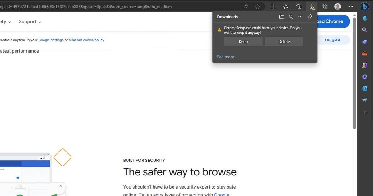 Malware Edge Updatepanel Is Microsoft Edge Accidentally Flagging Chrome Setup as Malware?