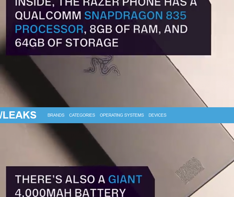 Razer Phone hands on pictures leak revealing design and specs