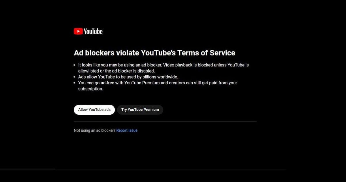 YouTube Is Restricting Microsoft Edge Users with Specific Browser Settings