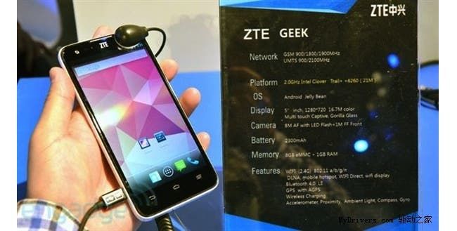 Ztk Phone ZTE Geek is a entry-level Intel powered Android smartphone phone