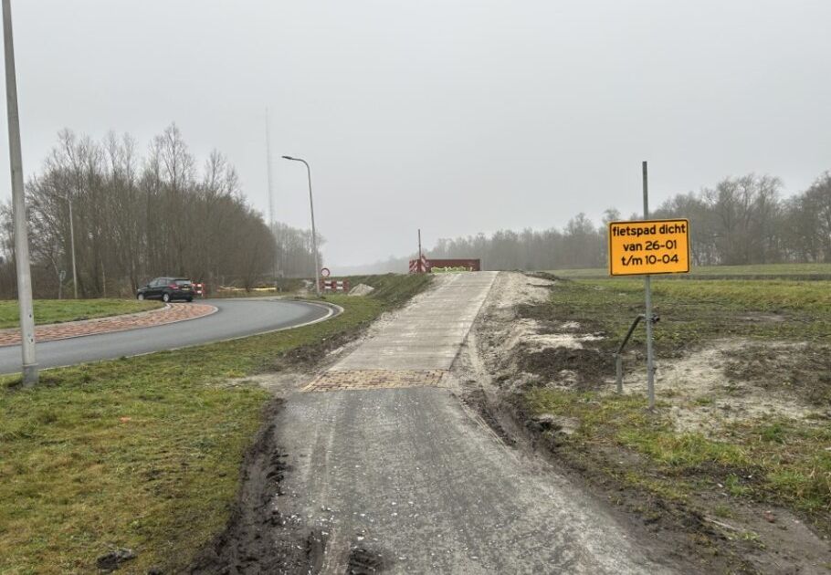 Doorfietsroute Langs A28 Tussen Witte Molen En Haren Tien Weken Dicht doorfietsroute-langs-a28-tussen-witte-molen-en-haren-tien-weken-dicht