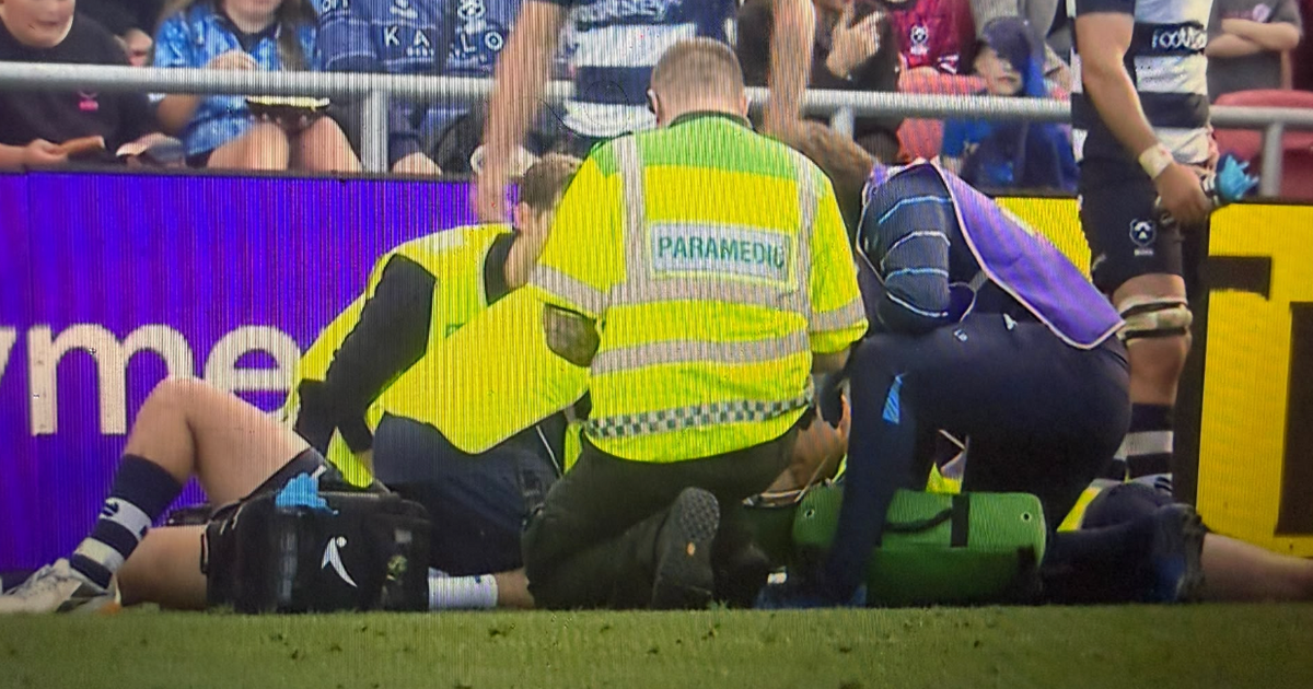 Marcus Ruckk England star stretchered off after sickening collision with ...