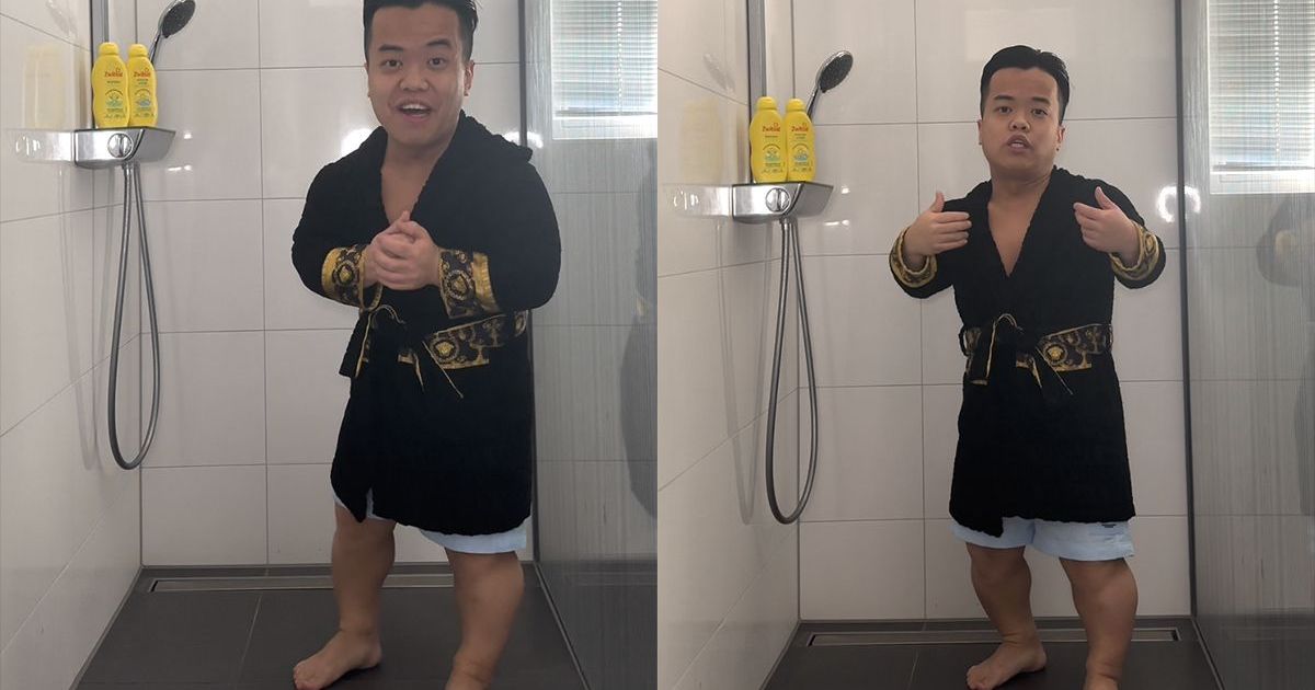 Midgotto legt uit hoe hij onder de douche gaat