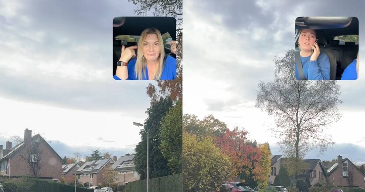 Vrouw neemt gewoon telefoon op tijdens rijles