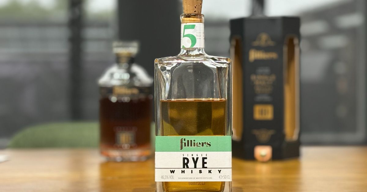 Filliers 5 Years Old Single Rye Whisky proeft naar vanille en chocolade