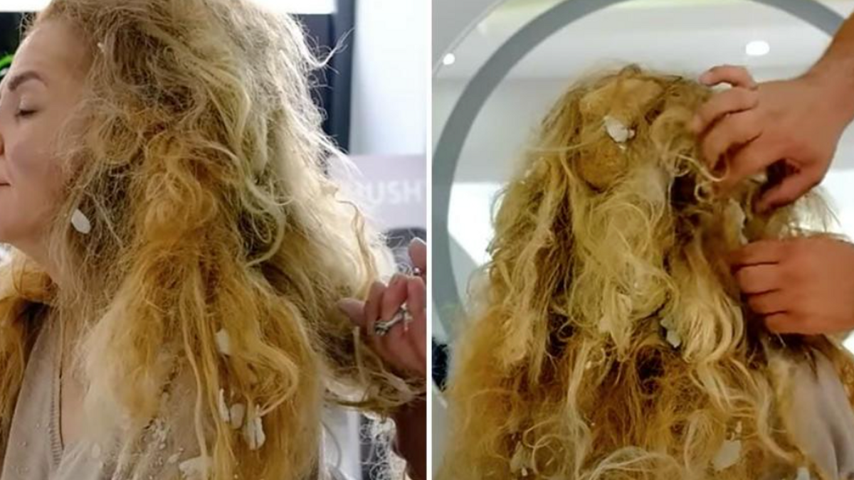 Dakloze vrouw verrast door haar nieuwe look uren later nadat ze haar haar liet doen – ze is onherkenbaar