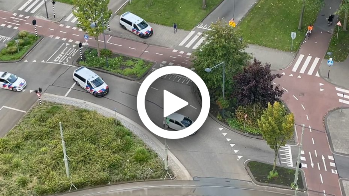 VIDEO: Wilde en bizarre politieachtervolging in Delft
