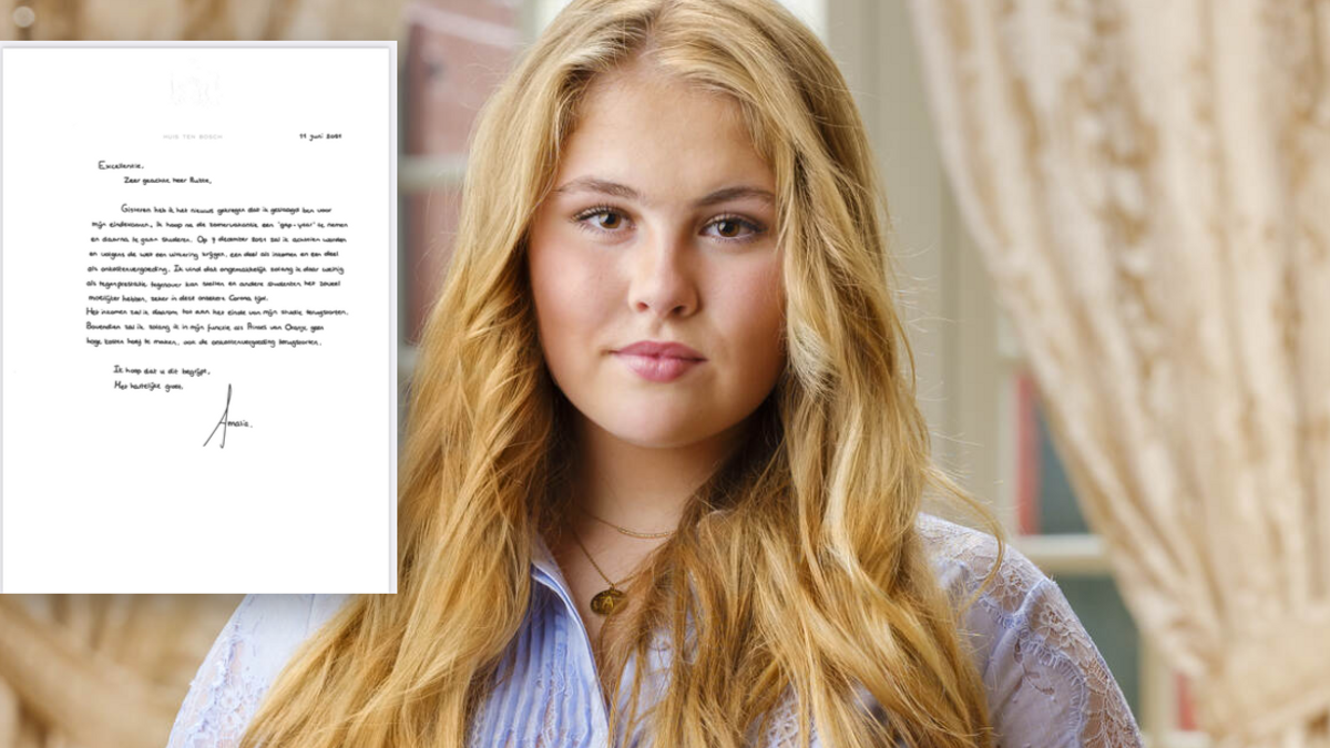 Prinses Amalia schrijft brief aan premier Rutte en levert haar uitkering in