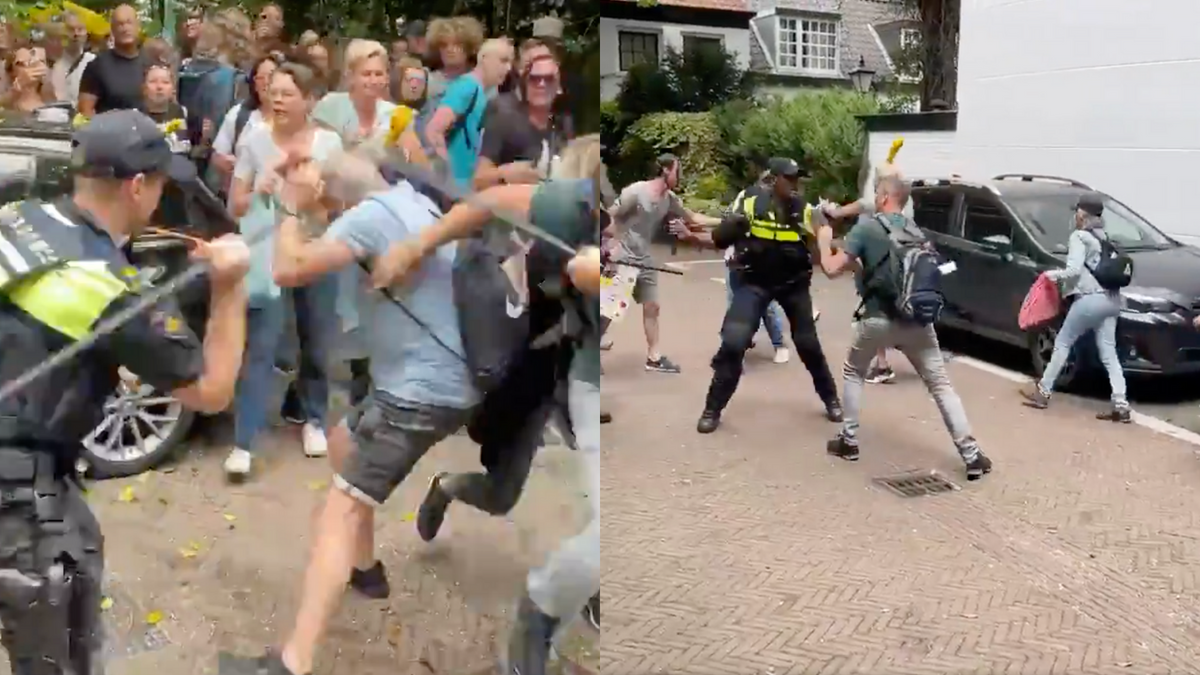 VIDEO: Politie slaat er op los bij onaangekondigde demonstratie Den Haag