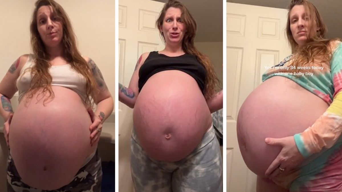 Zwangere moeder beantwoordt mensen die dacht dat ze acht baby's droeg - de waarheid achter haar enorme buik
