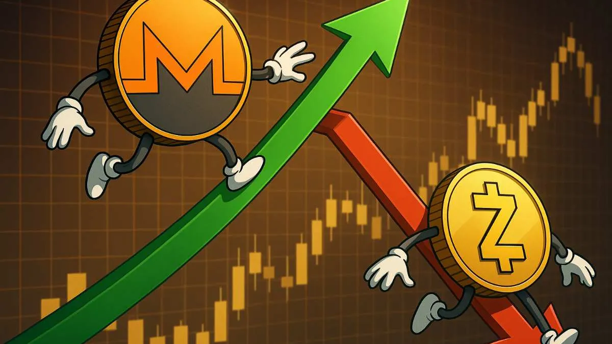 Monero (XMR) schiet 23% omhoog terwijl Zcash 25% (ZEC) zakt: Rotatie in  privacymunten tijdens rustige Thanksgiving
