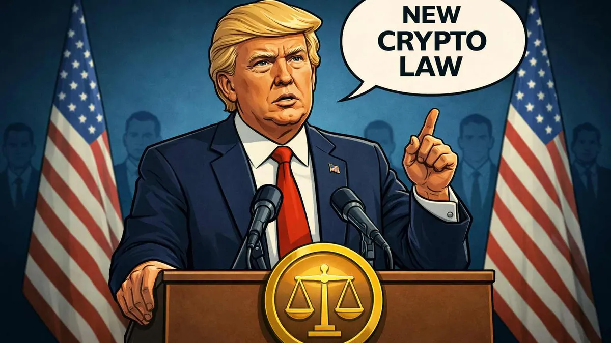 Trump: “Crypto-marktstructuurwet zeer binnenkort getekend” – maar Coinbase  blijft dwarsliggen in Davos