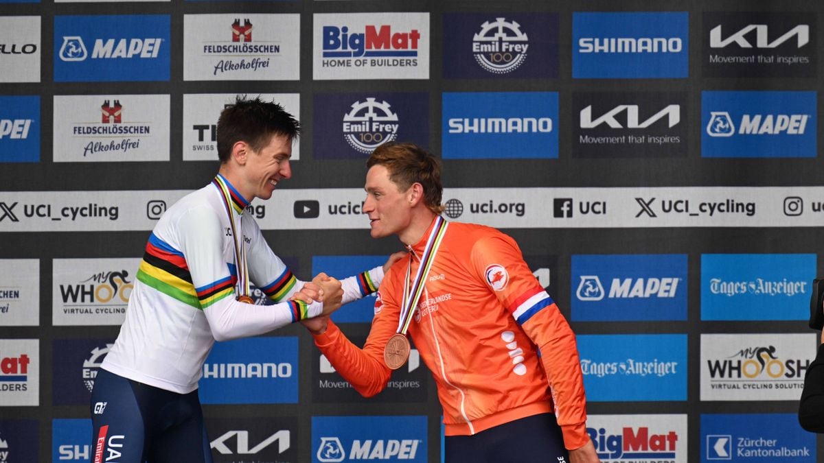 I actually thought he was throwing away his chances of the world title" - Mathieu  van der Poel recalls shock at Tadej Pogacar's 100km out attack |  CyclingUpToDate.com