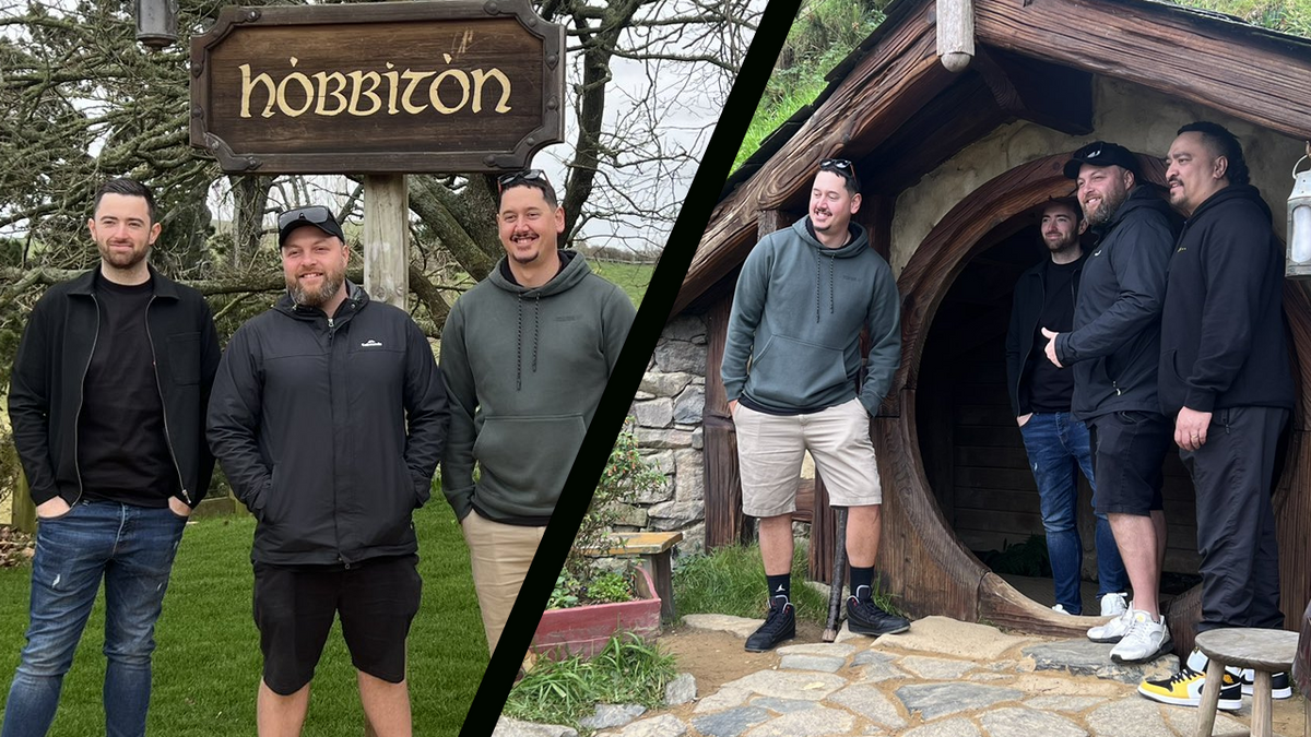 Luke Humphries and Kiwi trio go on an adventure to Hobbiton ahead of