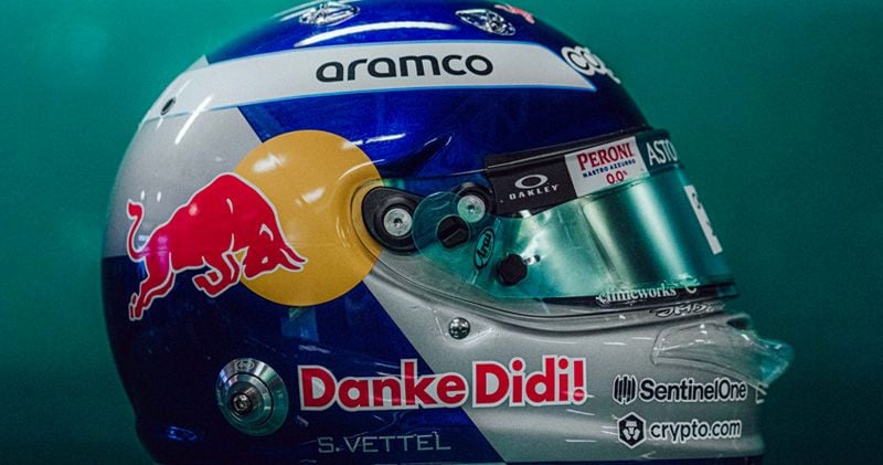 Sebastian Vettel rijdt in Mexico met speciale Red Bull-helm ter ere van Dietrich Mateschitz GP33
