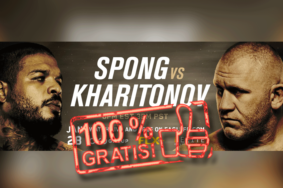 Gratis Spong vs Kharitonov kijken! Starttijd en livestream Vechtsport info