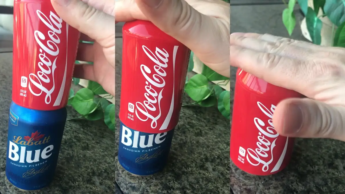 Handig blikje cola voor de thuiswerker