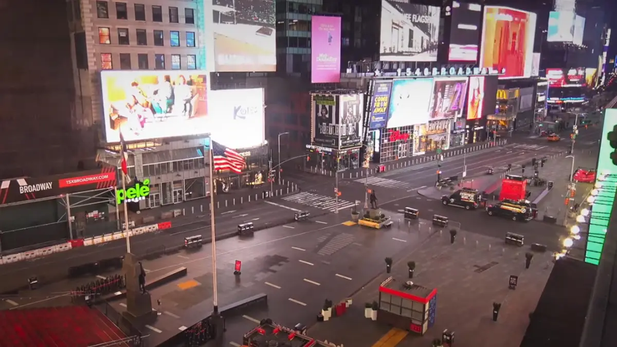 Webcams laten een lege wereld zien