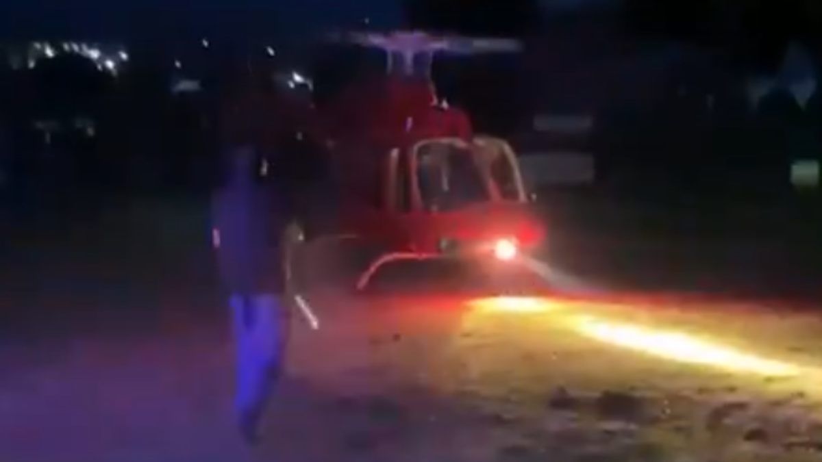 Tequila-baas wordt geraakt door wieken van een helikopter