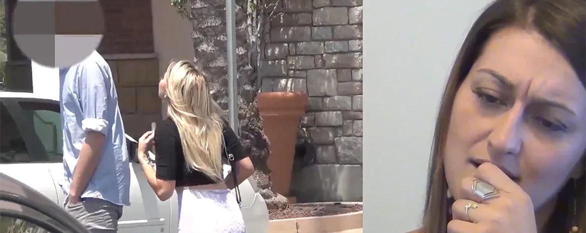 Jaloerse vrouw stuurt pornoster op haar vriend af om hem te testen