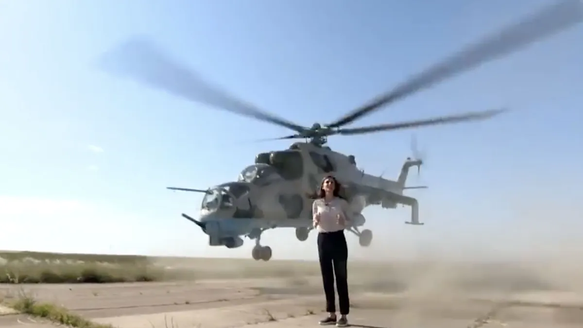 Verslaggeefster CBC Azerbaijan gaat wel ver voor goed shot