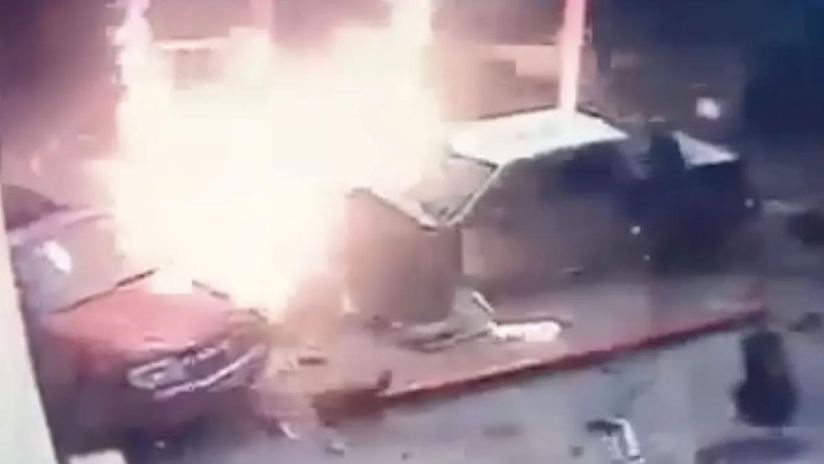 Gast komt goed weg na benzinepomp om knallen