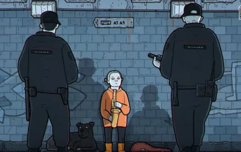 Russisch versie van The Simpsons intro is nogal dark