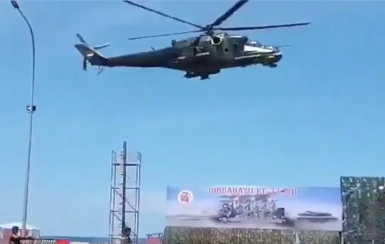 Gevechtshelikopter inzetten tijdens evenement is niet zo'n goed idee