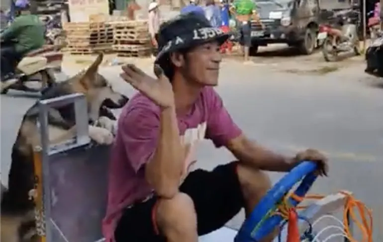 Vietnamees en zijn viervoeter komen er ook wel