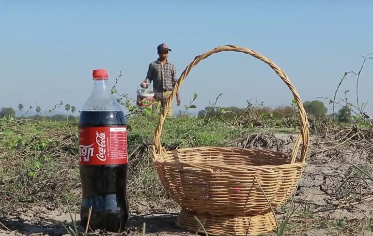 Experiment met cola, Mentos en proberen wat te vangen