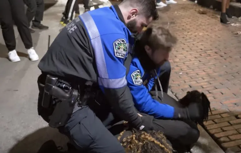 Gezellige avond in 6th Street, Austin