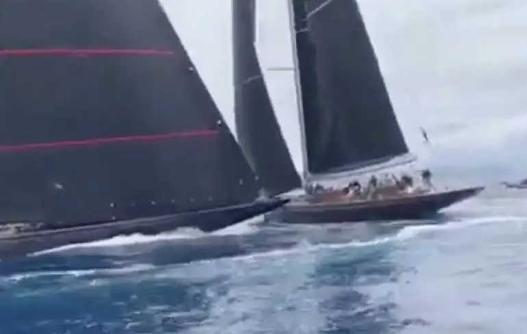Dat ging even niet goed tijdens de Superyacht Challenge Antigua