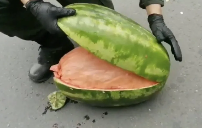 Watermeloenen boertje had nog een side hustle zo te zien