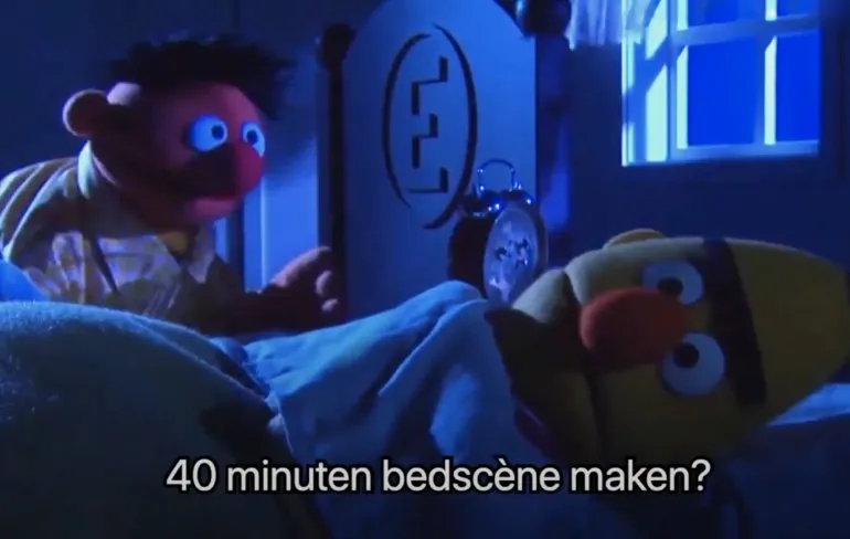 Bert en Ernie over de vloer