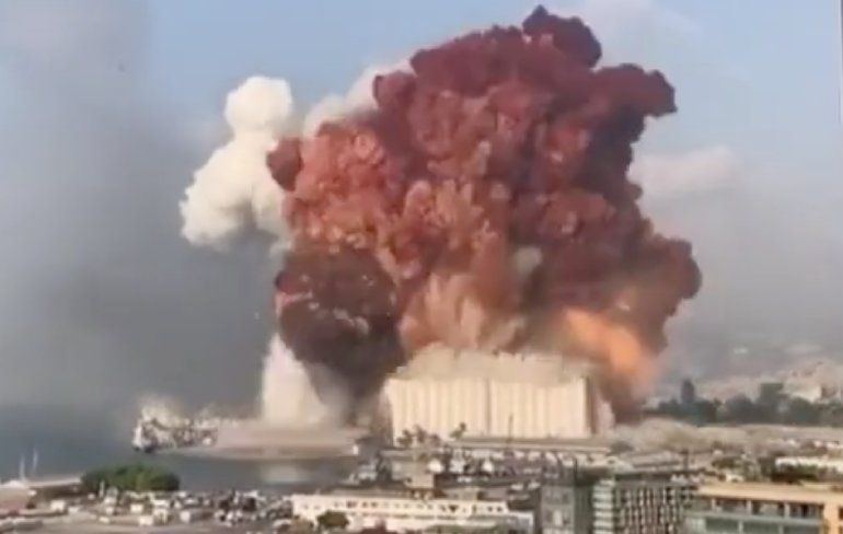 Explosie Beiroet uit verschillende hoeken